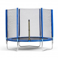 Батут DFC Trampoline Fitness с сеткой 14ft, синий