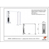 Биотонус + шведская стенка (стек 100 кг) AR087.1х2400